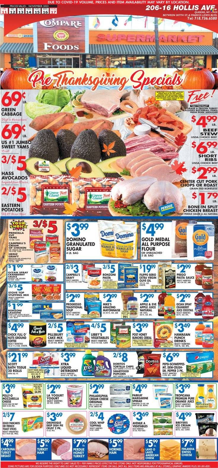 Compare Foods (NY) Weekly Ad Flyer Specials November 11 to November 17, 2022