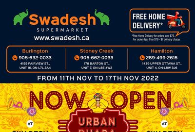 Swadesh Supermarket Flyer November 10 to 16