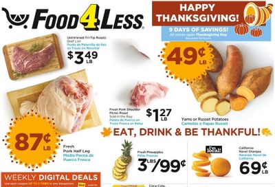 Food 4 Less (CA) Weekly Ad Flyer Specials November 16 to November 24, 2022