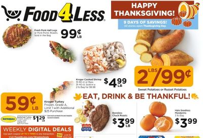 Food 4 Less (IL) Weekly Ad Flyer Specials November 16 to November 24, 2022