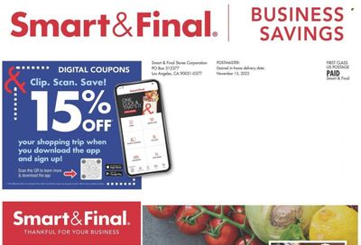 Smart & Final (AZ, CA) Weekly Ad Flyer Specials November 16 to November 29, 2022