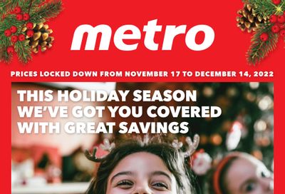 Metro (ON) Prices Locked Down Flyer November 17 to December 14