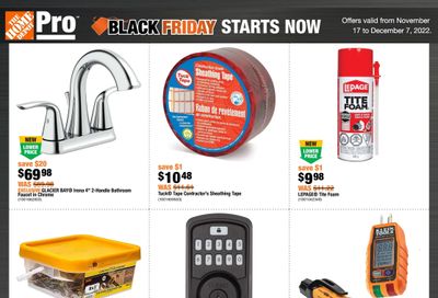 Home Depot Pro Flyer November 17 to December 7