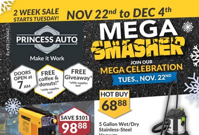 Princess Auto Flyer November 22 to December 4