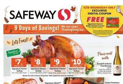 Safeway (CA, HI, OR, WA) Weekly Ad Flyer Specials November 16 to November 24, 2022