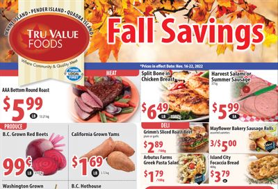 Tru Value Foods Flyer November 16 to 22