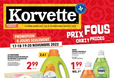 Korvette Flyer November 17 to 20