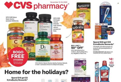 CVS Pharmacy Weekly Ad Flyer Specials November 13 to November 19, 2022