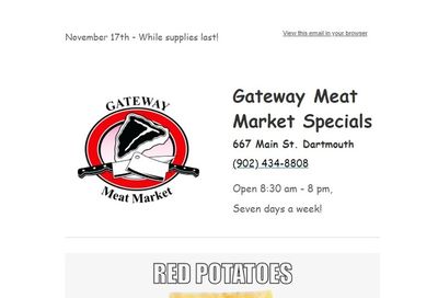 Gateway Meat Market Flyer November 17 to 23