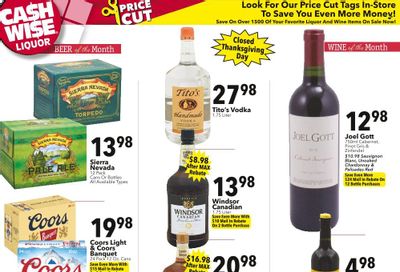 Cash Wise Liquor Only (MN) Weekly Ad Flyer Specials November 13 to November 26, 2022