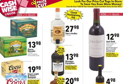 Cash Wise Liquor Only (MN) Weekly Ad Flyer Specials November 13 to November 26, 2022