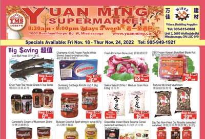 Yuan Ming Supermarket Flyer November 18 to 24