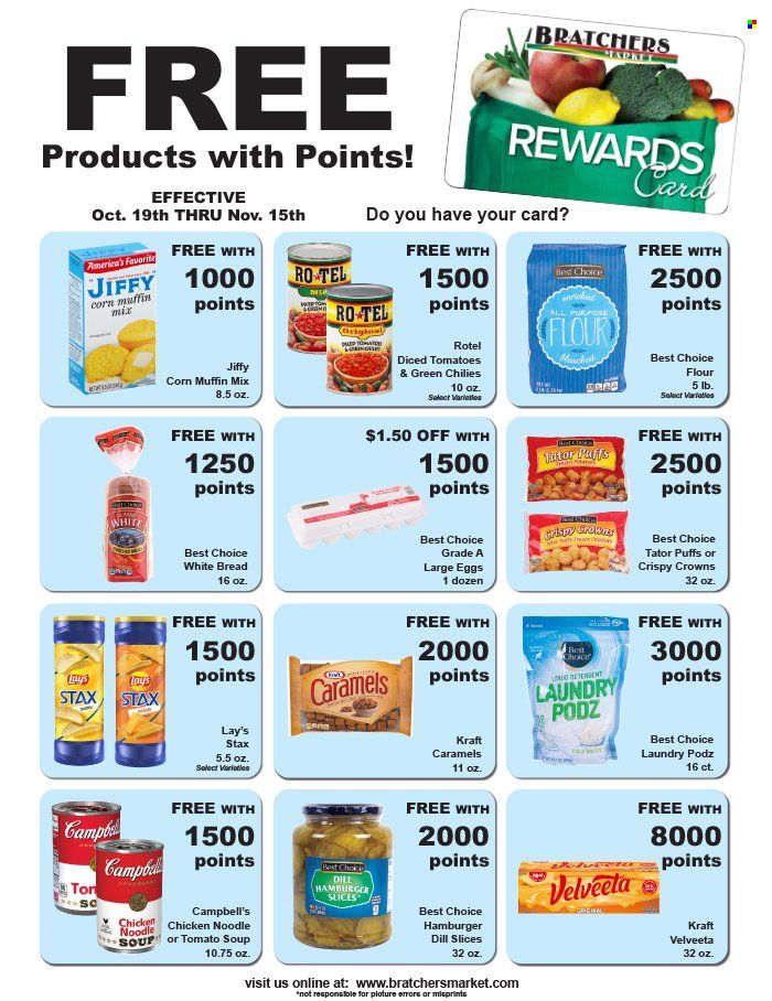 Bratchers Market (MO) Weekly Ad Flyer Specials October 19 to November 15, 2022