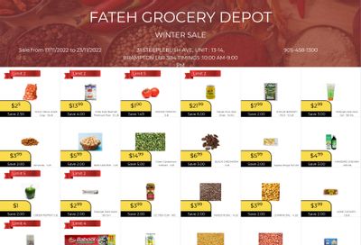 Fateh Grocery Depot Flyer November 17 to 23