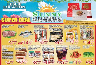 Sunny Supermarket (Leslie) Flyer November 18 to 24
