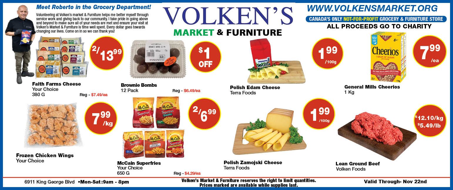 Volken's Market & Furniture Flyer November 16 to 22