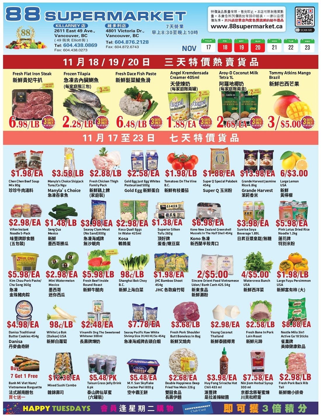 88 Supermarket Flyer November 17 to 23