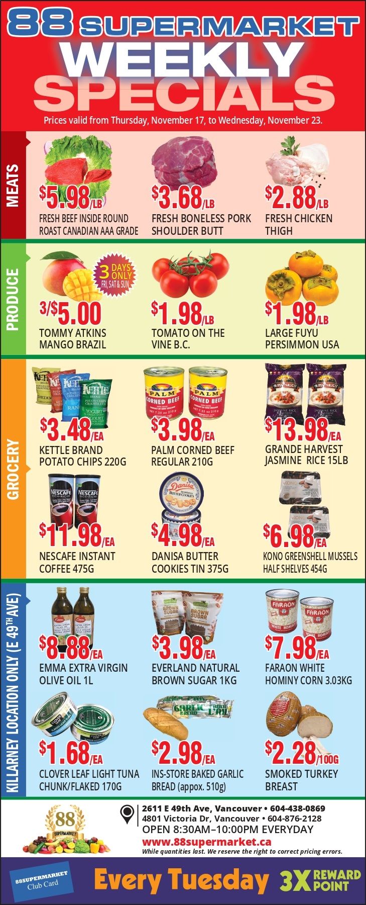 88 Supermarket Flyer November 17 to 23