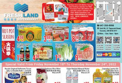 FreshLand Supermarket Flyer November 18 to 24