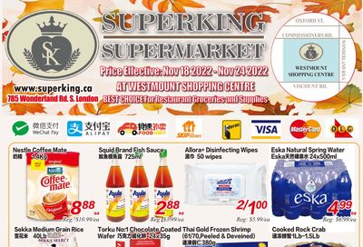 Superking Supermarket (London) Flyer November 18 to 24