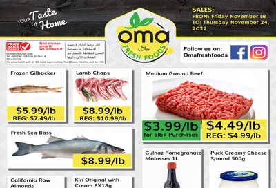 Oma Fresh Foods Flyer November 18 to 24