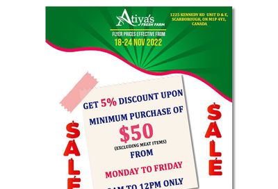 Atiya's Fresh Farm Flyer November 18 to 24