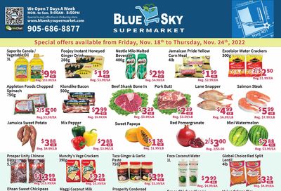 Blue Sky Supermarket (Pickering) Flyer November 18 to 24