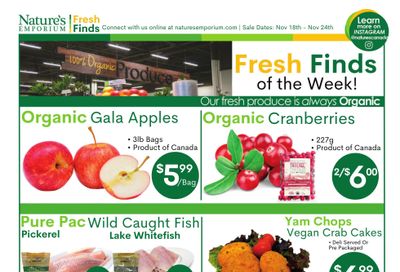 Nature's Emporium Weekly Flyer November 18 to 24