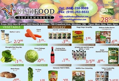 MultiFood Supermarket Flyer November 18 to 24