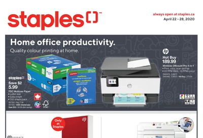 Staples Flyer April 22 to 28