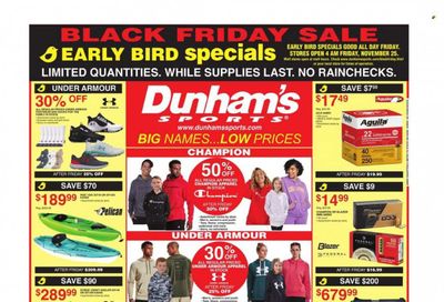 Dunham's Sports Weekly Ad Flyer Specials November 24 to December 1, 2022