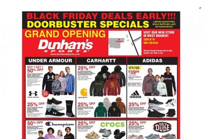 Dunham's Sports (MI) Weekly Ad Flyer Specials November 18 to November 23, 2022