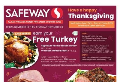 Safeway (MD, VA) Weekly Ad Flyer Specials November 18 to November 24, 2022