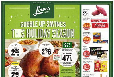 Lowes Foods (NC, SC) Weekly Ad Flyer Specials November 16 to November 24, 2022