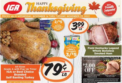 IGA (IL) Weekly Ad Flyer Specials November 16 to November 29, 2022