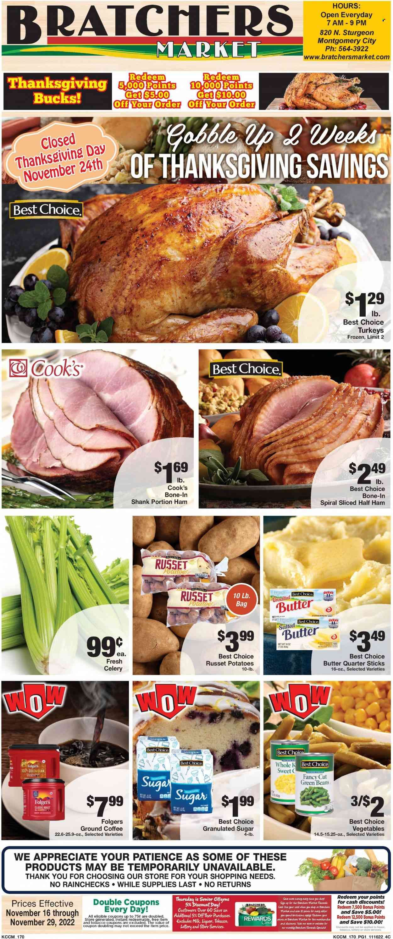 Bratchers Market (MO) Weekly Ad Flyer Specials November 16 to November 29, 2022
