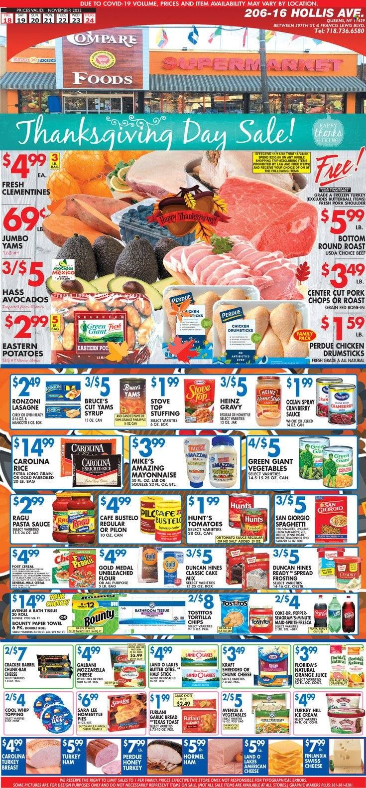 Compare Foods (NY) Weekly Ad Flyer Specials November 18 to November 24, 2022