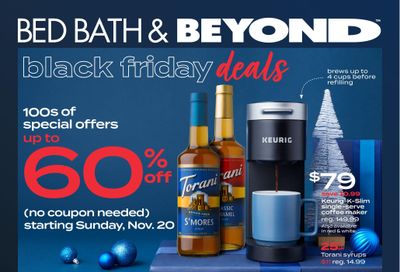 Bed Bath & Beyond Black Friday Deals Flyer November 20 to 27