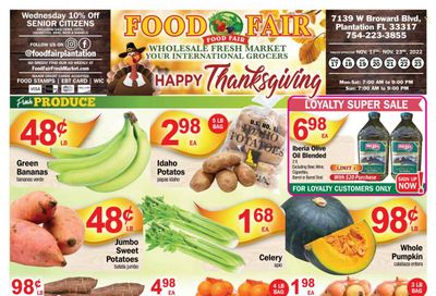 Food Fair Fresh Market (FL) Weekly Ad Flyer Specials November 17 to November 23, 2022