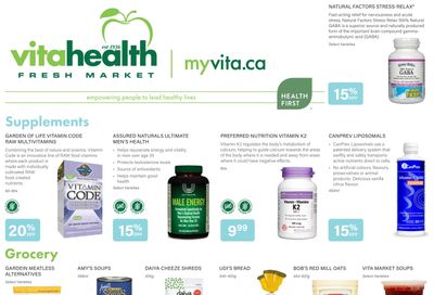 Vita Health Fresh Market Flyer November 18 to December 4