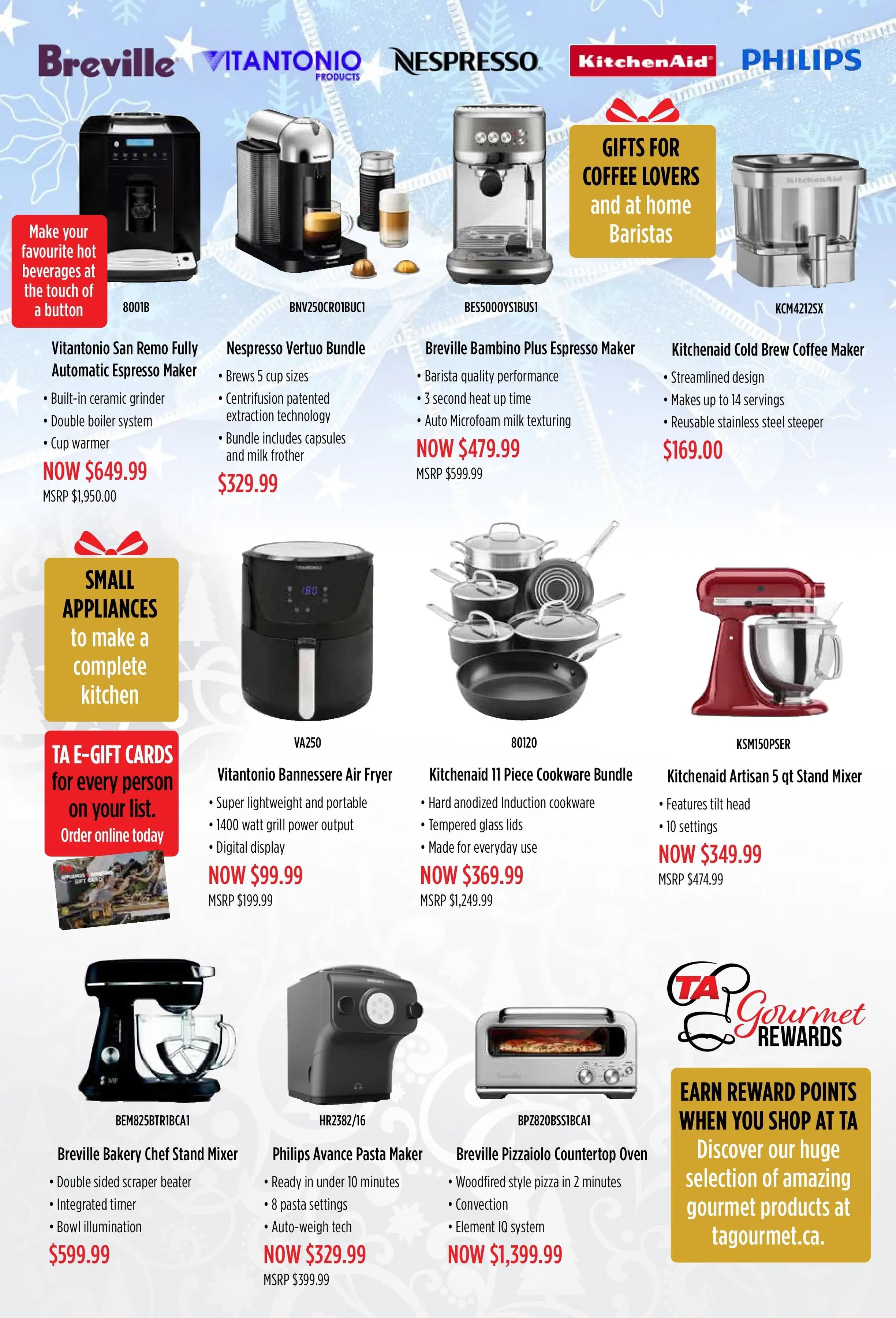 TA Appliances & Barbecues Holiday Gift Guide Flyer December 1 to 31