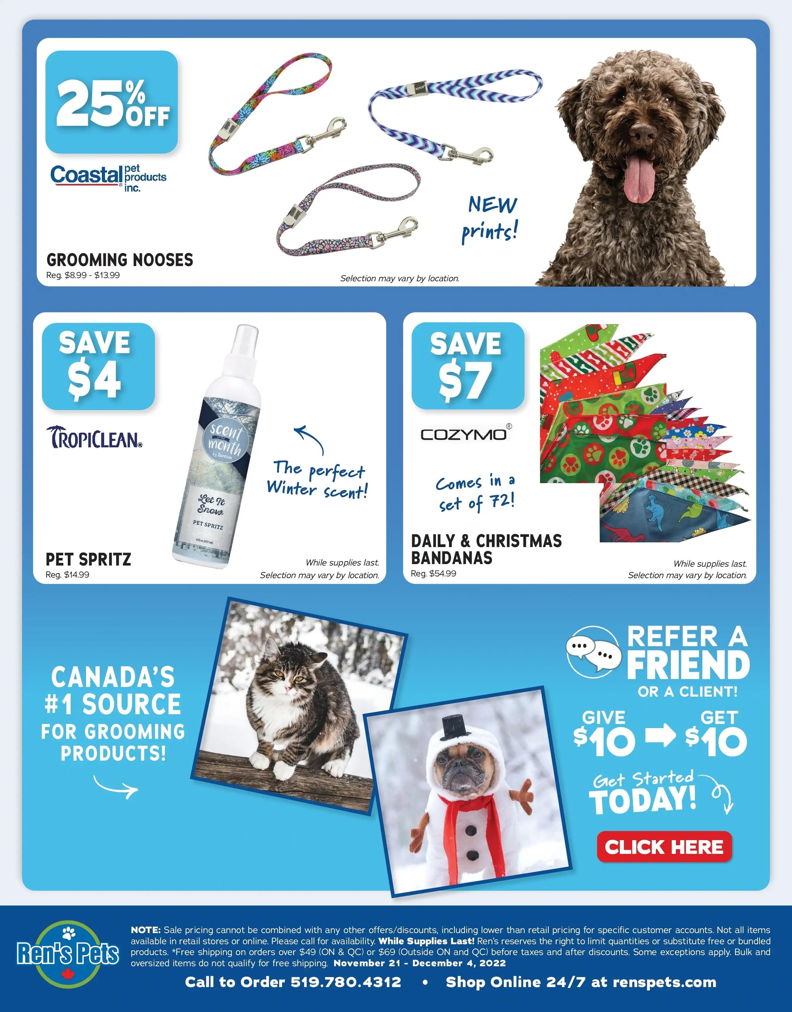 Ren's Pets Icy Fresh Groomers Sale Flyer November 21 to December 4