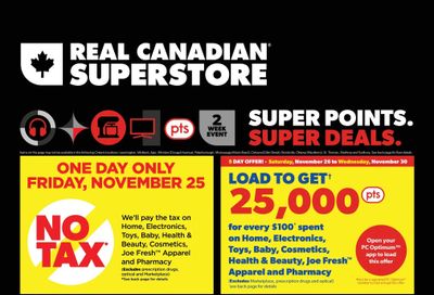 Real Canadian Superstore (ON) Super Points Super Deals Flyer November 24 to 30