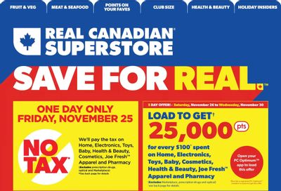 Real Canadian Superstore (West) Flyer November 24 to 30