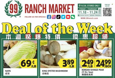 99 Ranch Market (92, CA) Weekly Ad Flyer Specials November 18 to November 24, 2022