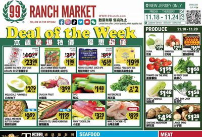 99 Ranch Market (NJ) Weekly Ad Flyer Specials November 18 to November 24, 2022