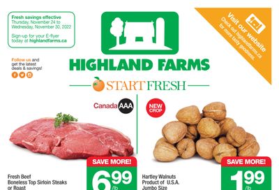 Highland Farms Flyer November 24 to 30