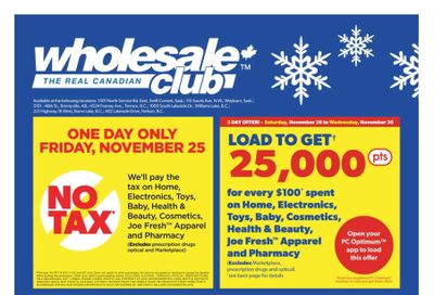 Real Canadian Wholesale Club Flyer November 24 to 30