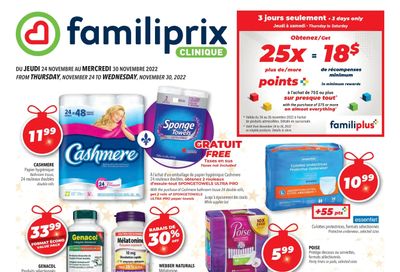Familiprix Clinique Flyer November 24 to 30