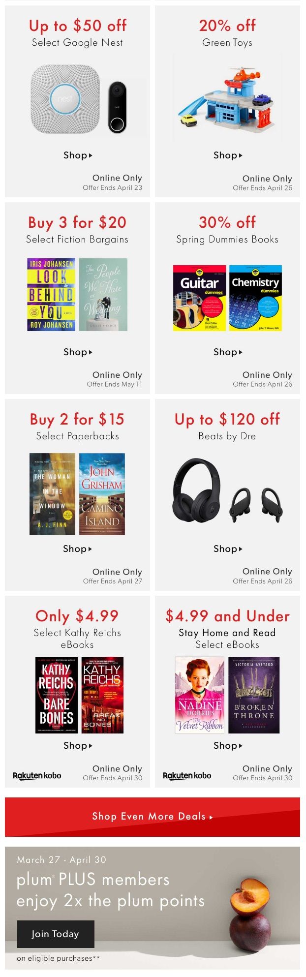 Chapters Indigo Online Deals of the Week April 20 to 26